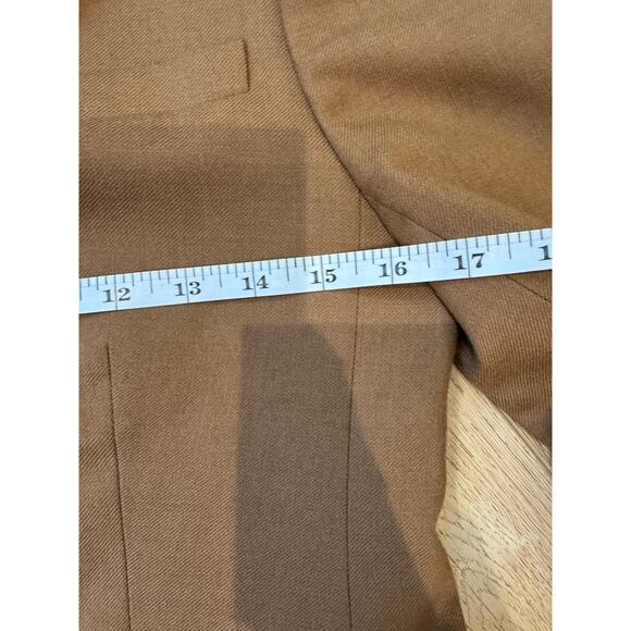 J.Crew Regent Blazer – Camel – Size 4P – Tailored Wool Blend with Flannel Collar - Picture 14 of 16